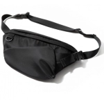 Men's Bag Oxford Waterproof 7.9inch Flat Crossbody Bag Sport Waist Bag for Men with Back Anti-theft Zipper Bag Outdoor Sling Bag