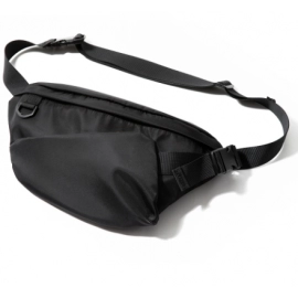 Men's Bag Oxford Waterproof 7.9inch Flat Crossbody Bag Sport Waist Bag for Men with Back Anti-theft Zipper Bag Outdoor Sling Bag